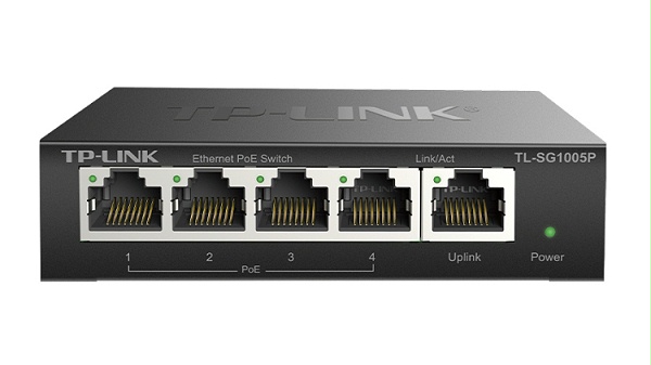 TP-LINK 5口全千兆以太网PoE交换机