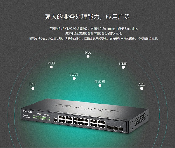 TP-LINK TL-SH5428 万兆上联三层网管交换机